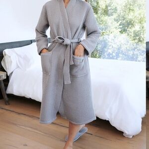 Quince Gray Waffle Robe